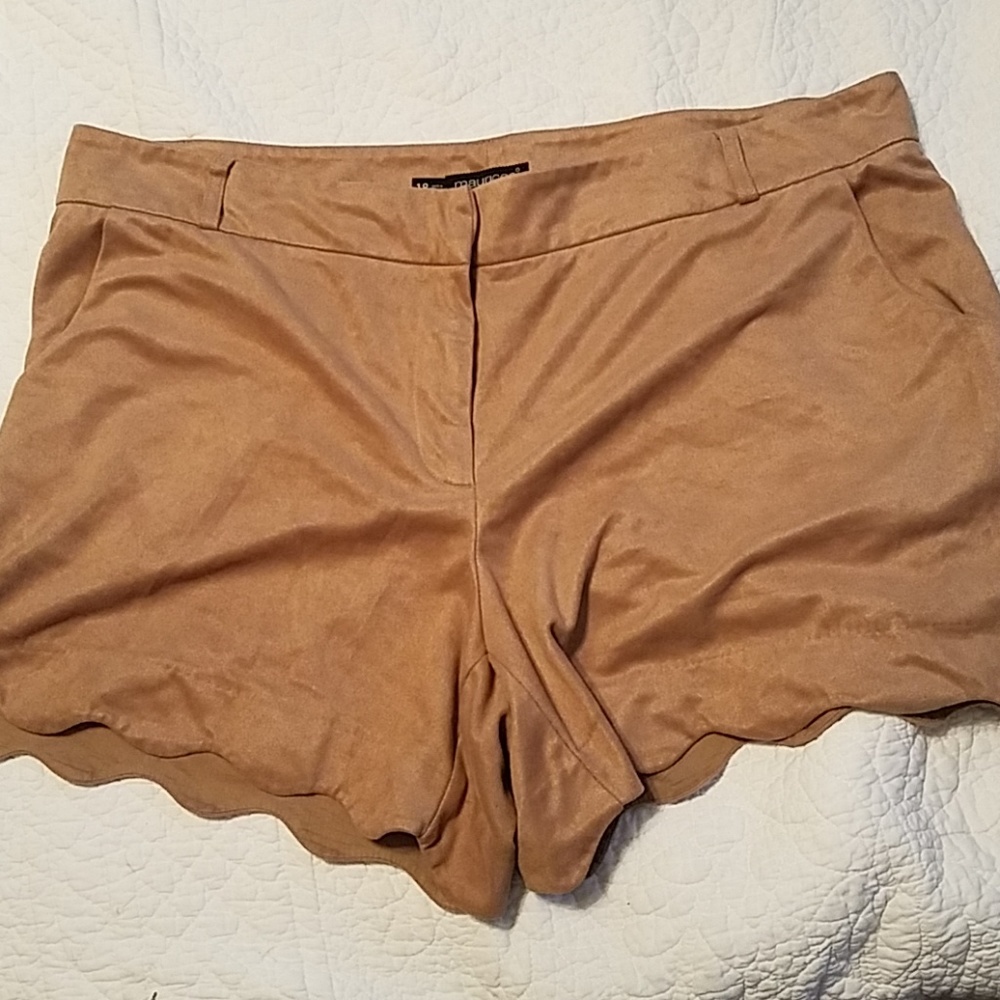 Faux suede shorts